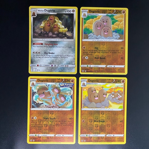 87/149 085/189 077/198 093/202 Dugtrio Holo Mole Pokemon TCG Lot Fresh Pulls - Picture 1 of 2